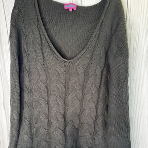 EDIKTED Inga Oversized Cable Knit Sweater Size XL (READ)